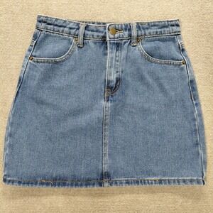 FOREVER 21 Denim Blue‎ Jean Short Mini Skirt with Pockets Size SMALL